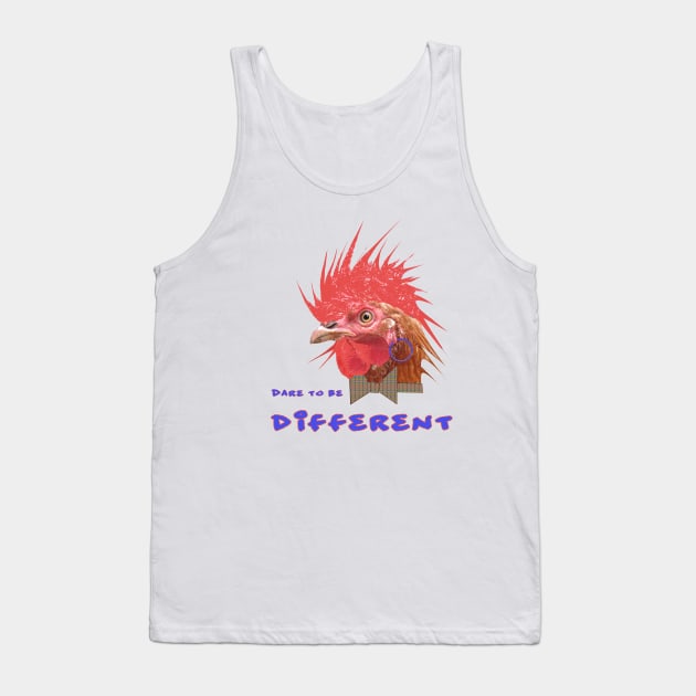 Dare to Be Different on White Tank Top by Heatherian